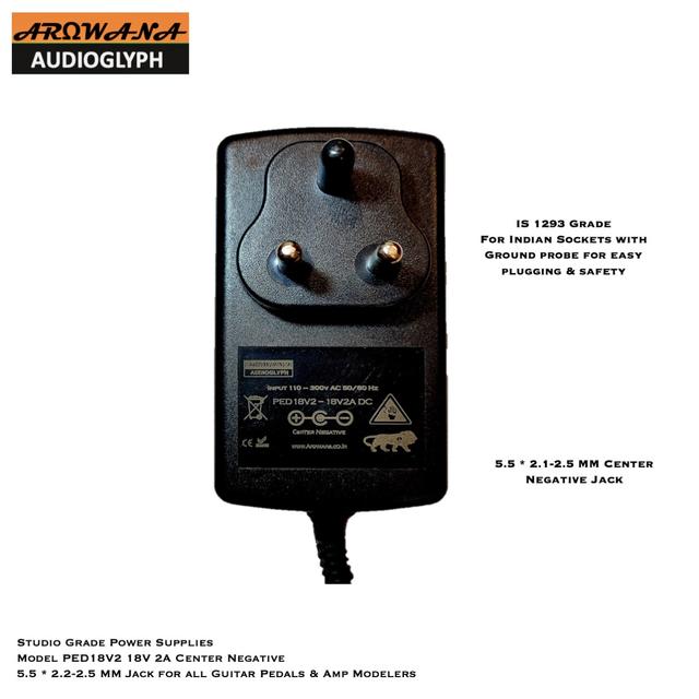 PED18V2A Guitar Pedals & Preamp Power Supply 18v 2A Center Negative 1