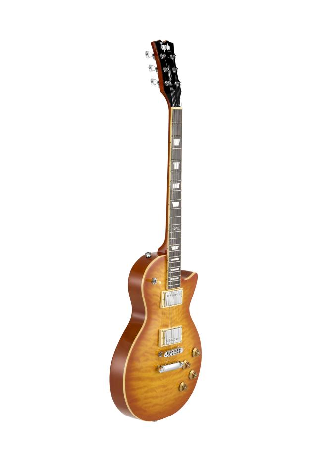 TENOVO QUILT LES PAUL HML - HH - AMBER BURST 1