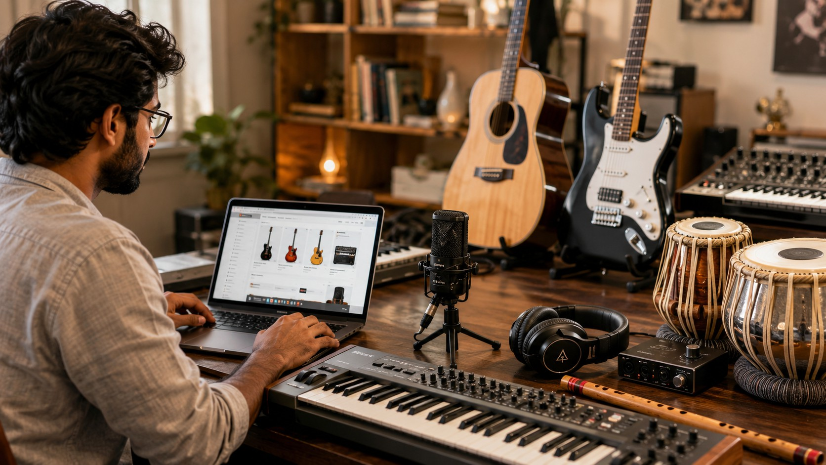 Music equipment and instruments available for online purchase in India